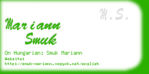 mariann smuk business card